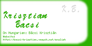 krisztian bacsi business card