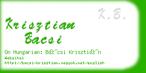 krisztian bacsi business card